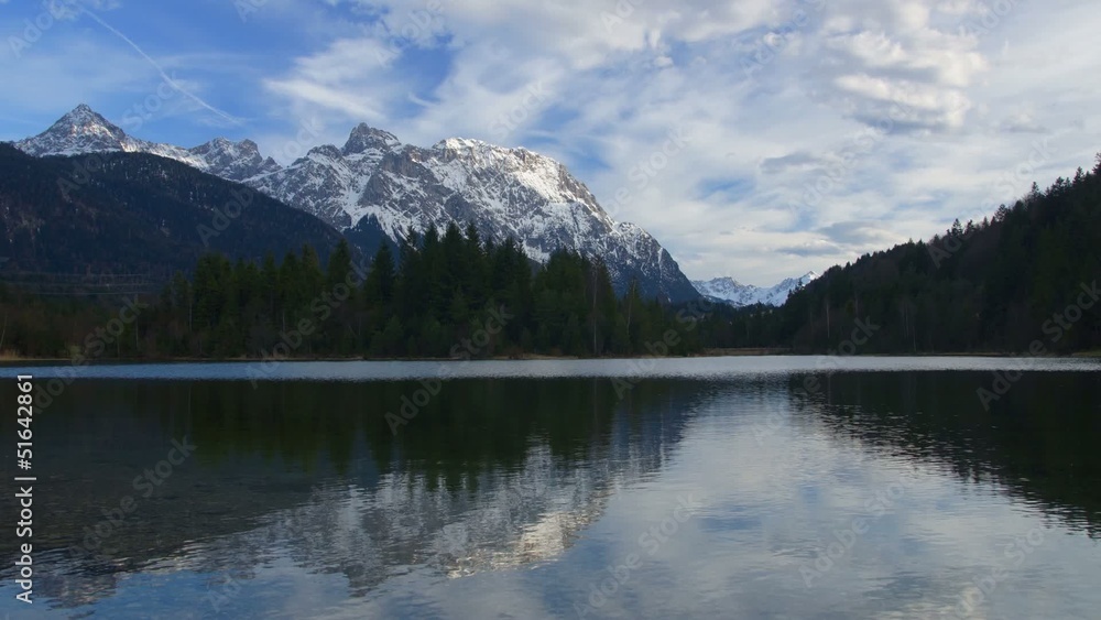 Lake in Bavarian Alps, time-lapse Lake in Bavarian Alps, time-lapse