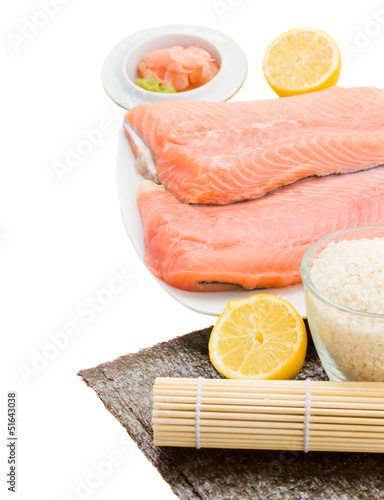 raw salmon for suchi