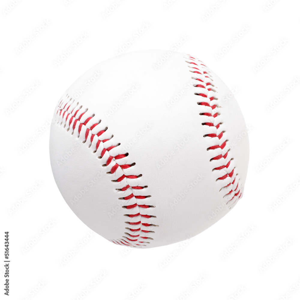 Baseball ball on white background