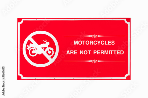 motorcycle prohibited signs.