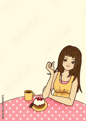 Fashion Girl in Cartoon Style Vector File EPS10