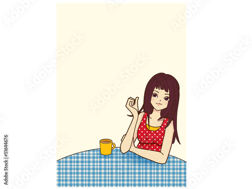 Fashion Girl in Cartoon Style Vector File EPS10