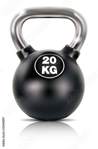 Metal dumbbell - isolated on white