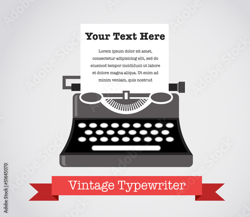 Vintage Vector Typewriter