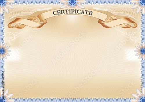 Certificate landscape format.