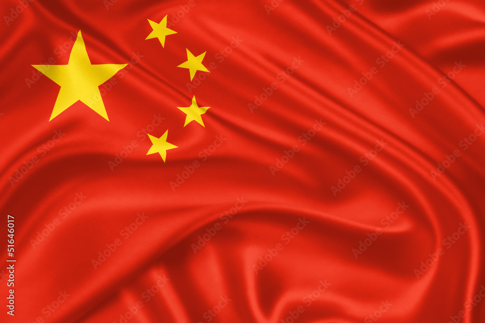 flag of  China - obrazy, fototapety, plakaty 