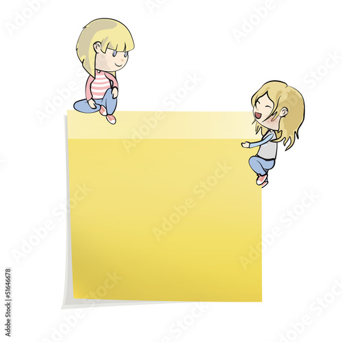 Yellow Post-it. Vector design