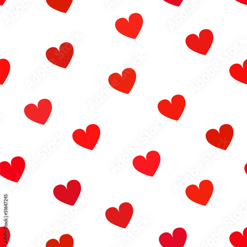 Red hearts on white simple ...
