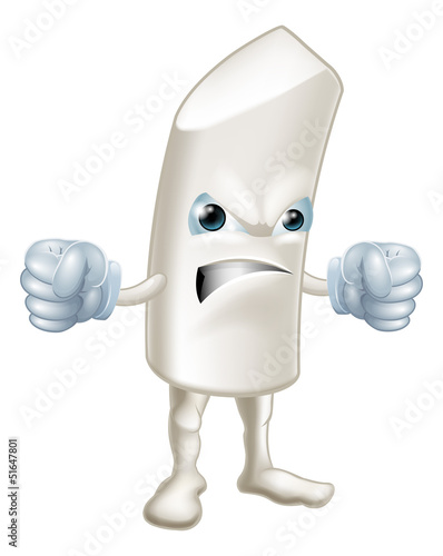 Angry chalk stick man