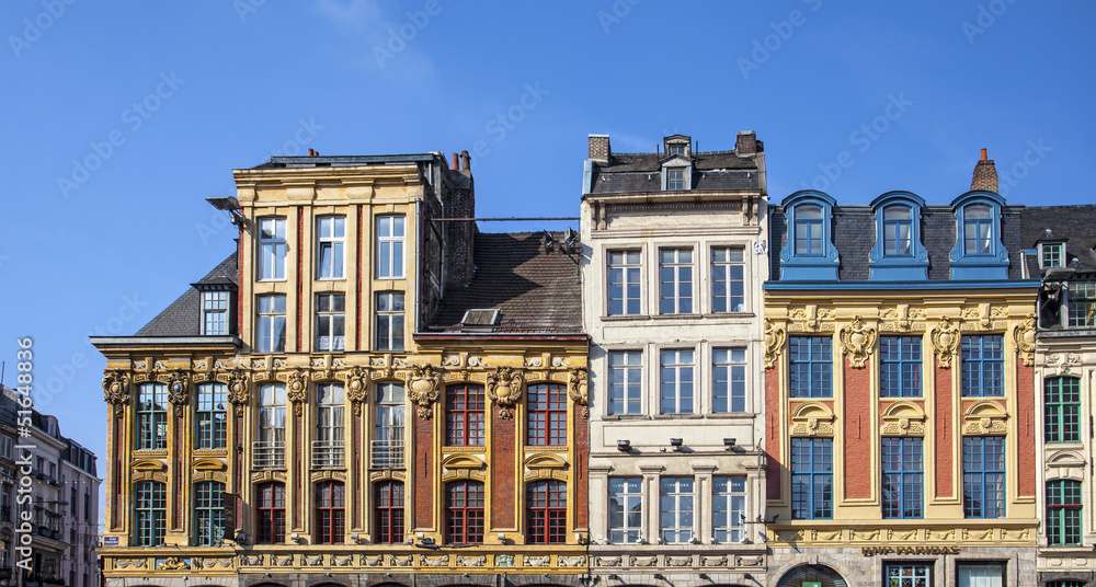 Fototapeta premium Façade dans les rues du Vieux-Lille - France