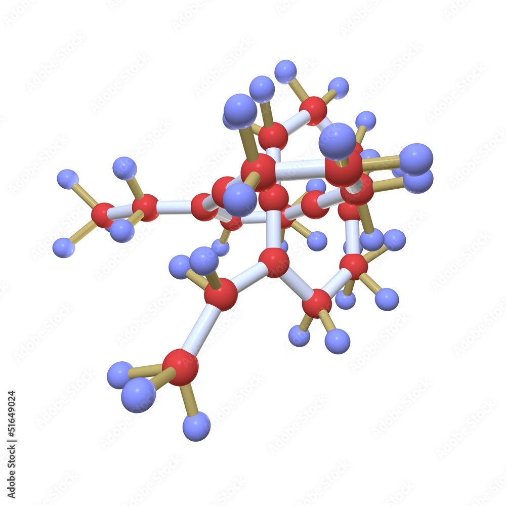 Obraz premium Molecule, 3D render.