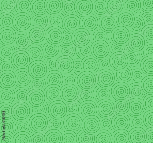 background from green curls