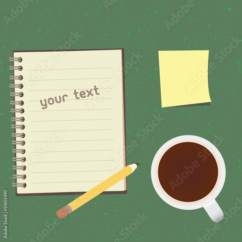 checklist and cup of coffee