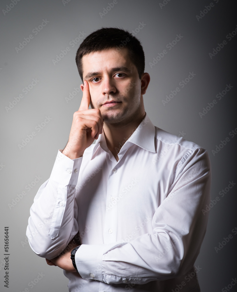 Thoughtful businessman portrait Thoughtful businessman portrait
