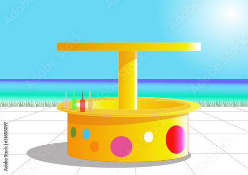chiosco mare spiaggia vettoriale