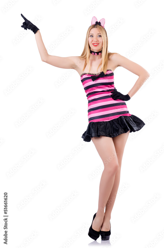Tall woman in fashion concept Tall woman in fashion concept