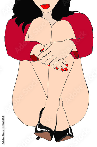 Sexy donna con gambe sensuali