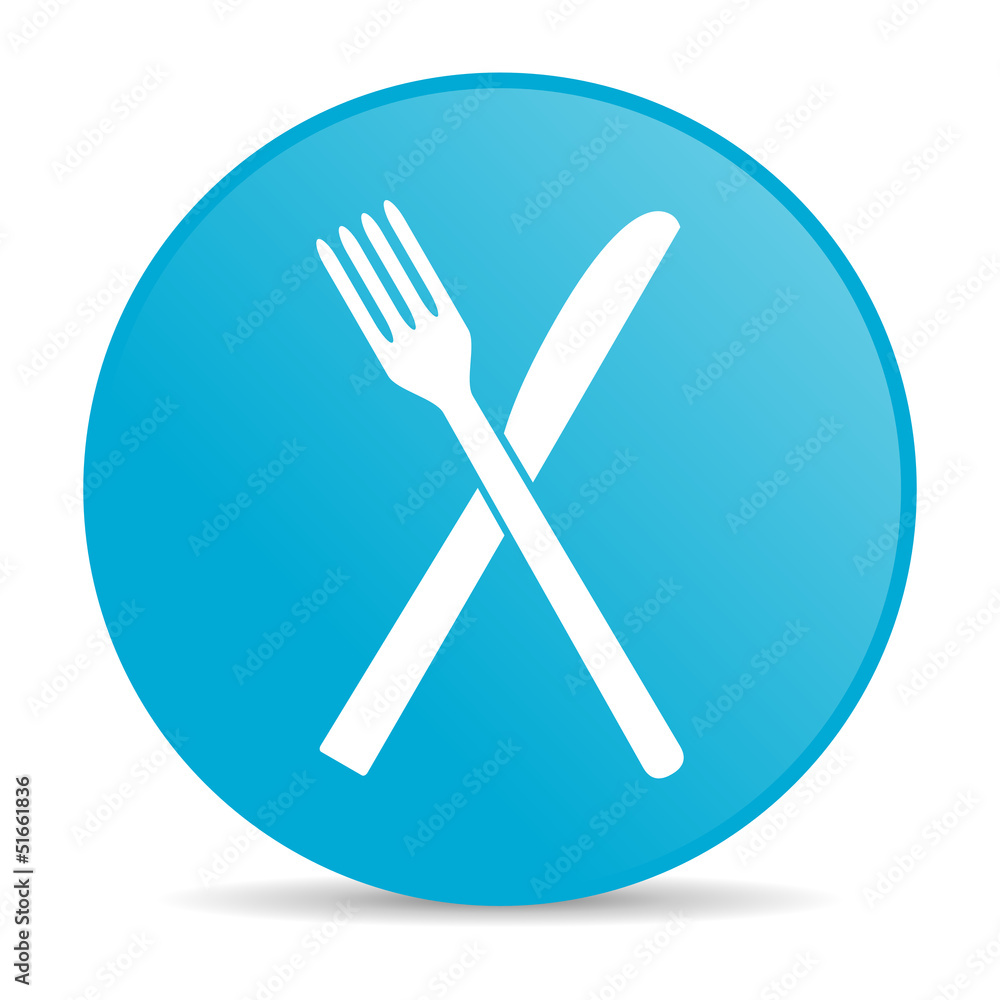 food blue circle web glossy icon food blue circle web glossy icon
