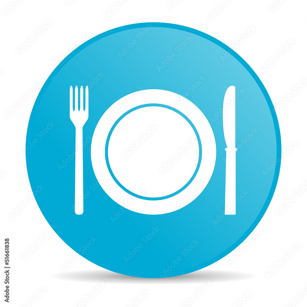 food blue circle web glossy icon food blue circle web glossy icon