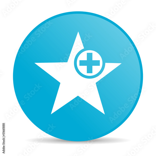 star blue circle web glossy icon