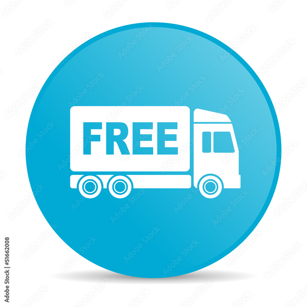 free delivery blue circle web glossy icon free delivery blue circle web glossy icon