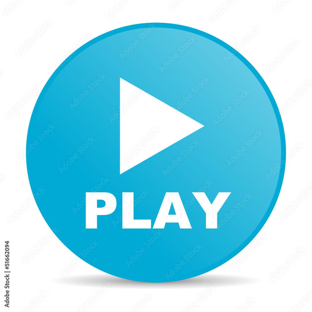 play blue circle web glossy icon play blue circle web glossy icon