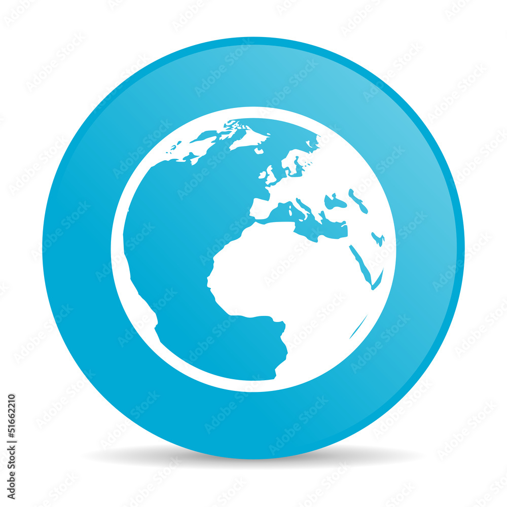 earth blue circle web glossy icon earth blue circle web glossy icon