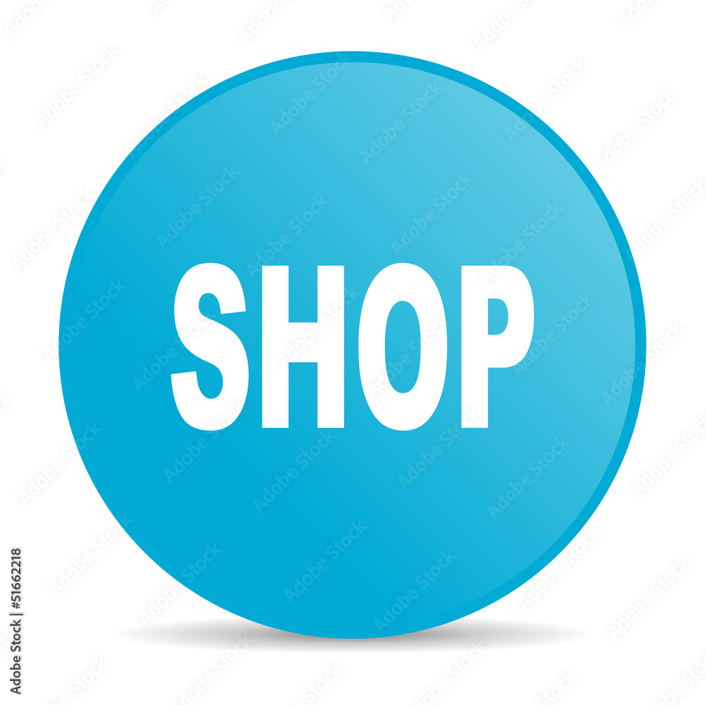 shop blue circle web glossy icon shop blue circle web glossy icon