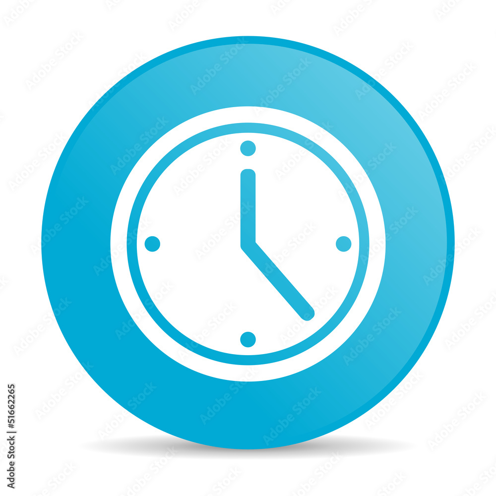 clock blue circle web glossy icon clock blue circle web glossy icon