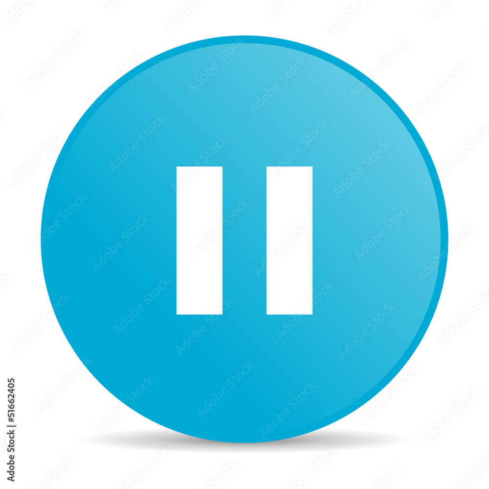pause blue circle web glossy icon pause blue circle web glossy icon
