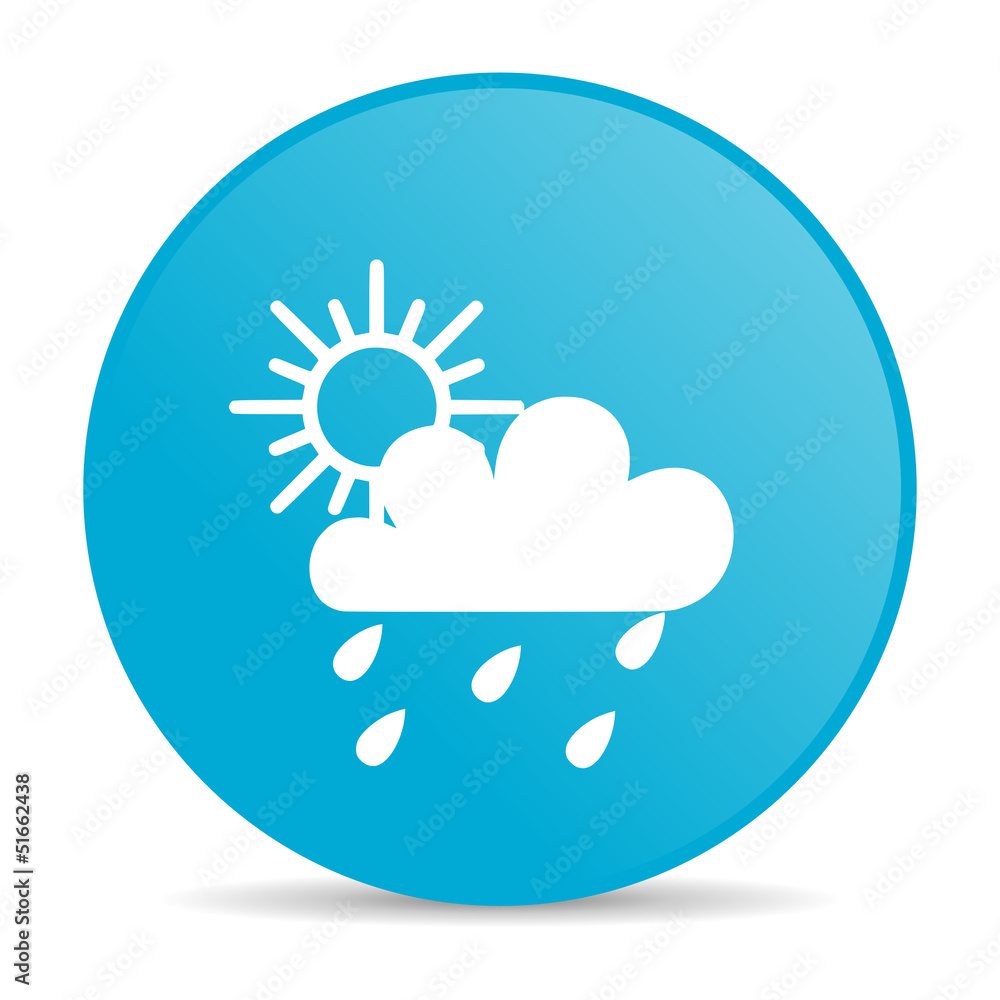 weather forecast blue circle web glossy icon weather forecast blue circle web glossy icon