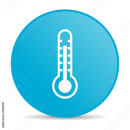 thermometer blue circle web glossy icon