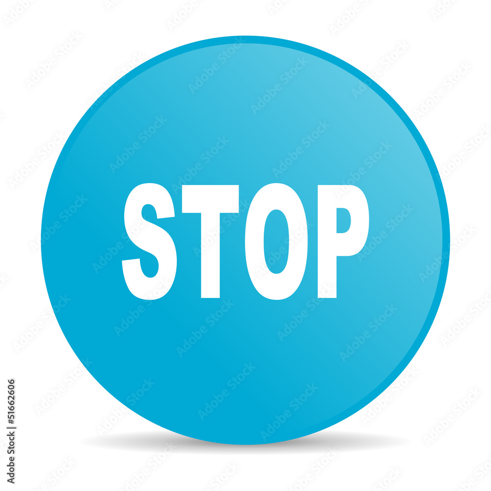 stop blue circle web glossy icon stop blue circle web glossy icon