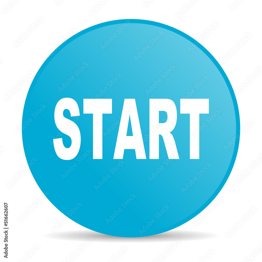 start blue circle web glossy icon start blue circle web glossy icon