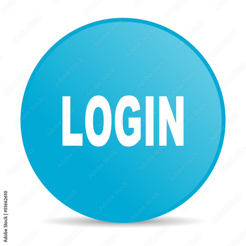 login blue circle web glossy icon login blue circle web glossy icon