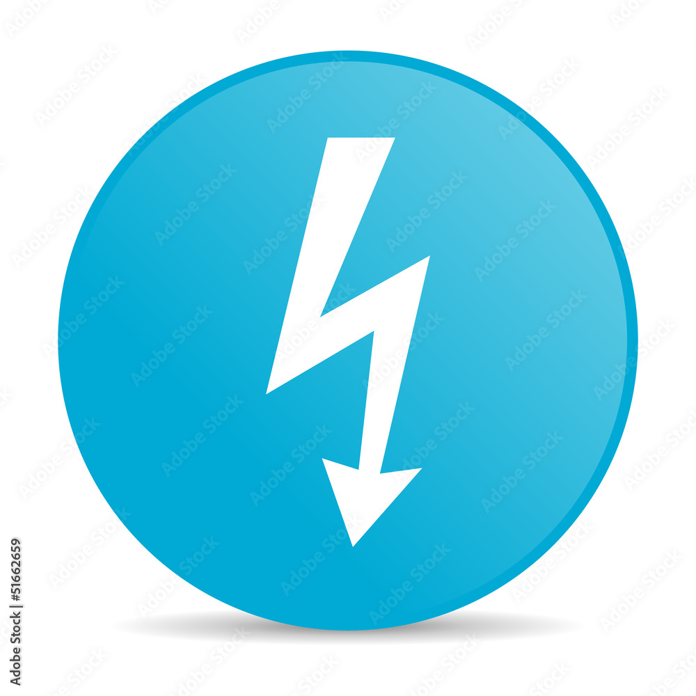 lightning blue circle web glossy icon lightning blue circle web glossy icon