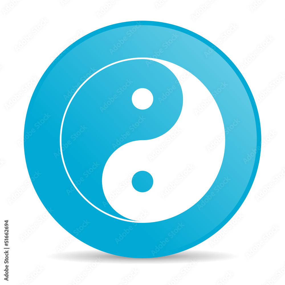 ying yang blue circle web glossy icon ying yang blue circle web glossy icon