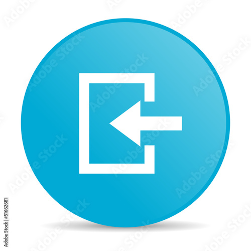 enter blue circle web glossy icon