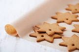 Gingerbread cookies on paper