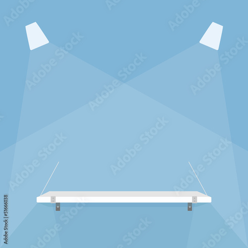 shelf with spot light