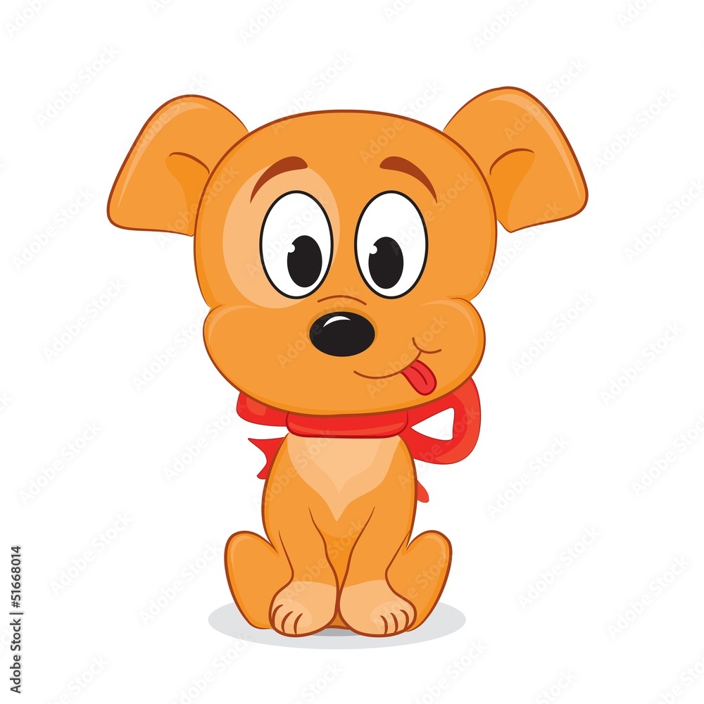A cute cartoon dog. Vector illustration A cute cartoon dog. Vector illustration
