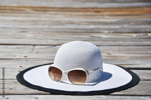 Hat and sunglasses