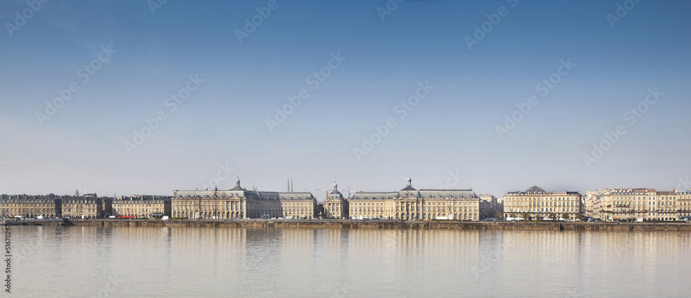 Naklejka premium Bordeaux, Bourse, quais, France, Aquitaine, tourisme