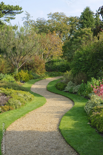 Serpentine garden path