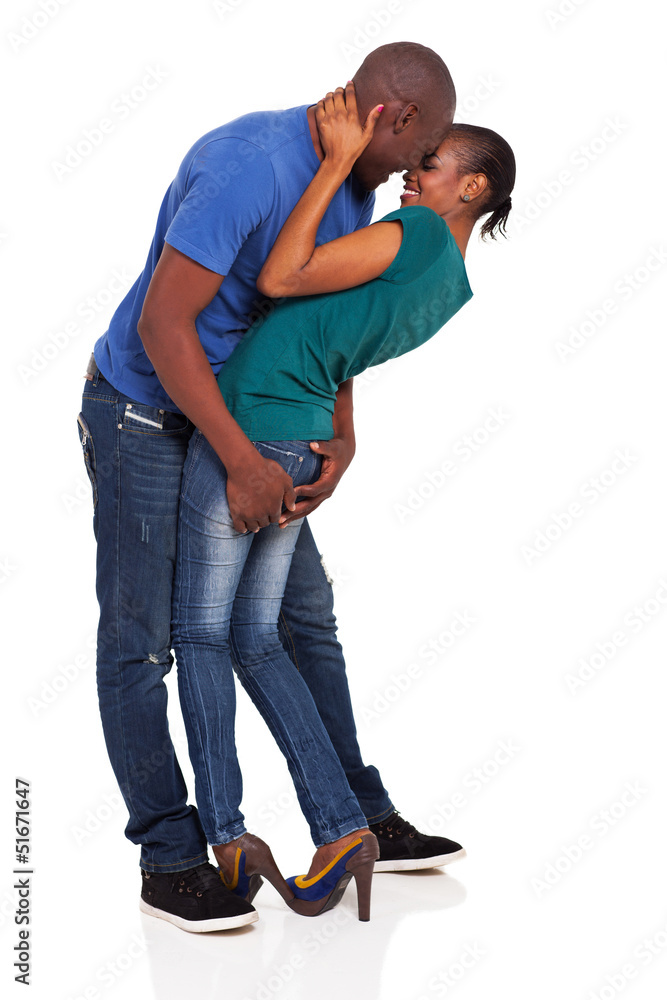 happy young african american couple flirting happy young african american couple flirting
