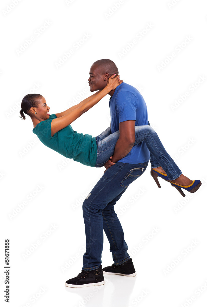 playful young african couple playful young african couple