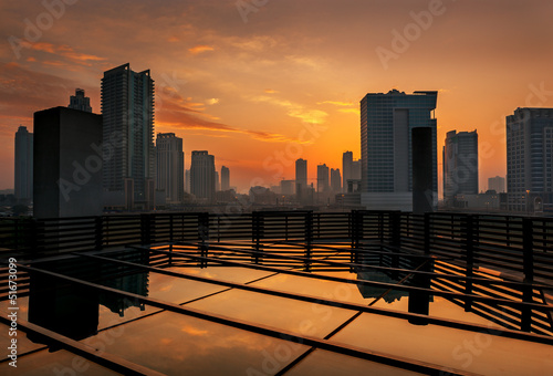 182 - Dubai skyline at sunset