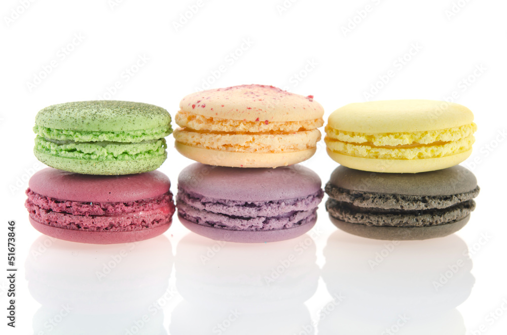 macaroons on white background macaroons on white background