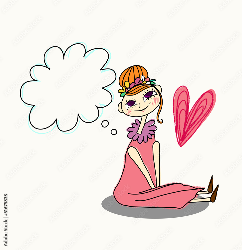 恋する女の子ベクターイラスト Stock ベクター Adobe Stock 恋する女の子ベクターイラスト Stock ベクター Adobe Stock