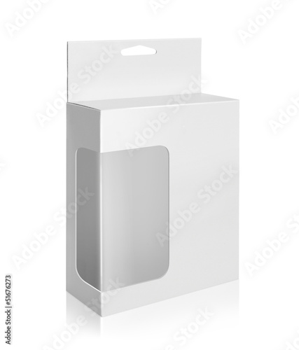 White Product Package Box With Window